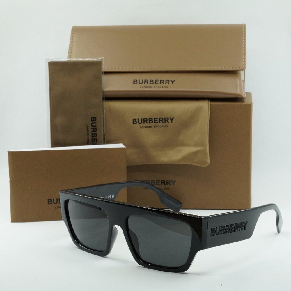 Burberry BE4397U 300187 Micah Square Sunglasses - Black / Dark Grey